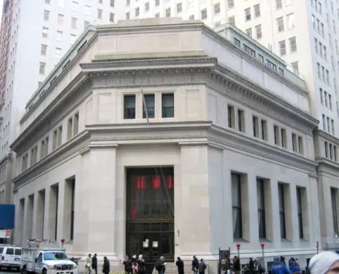 Banks like the one shown, often blacklist former felons from opening bank accounts.