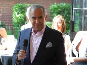 Author Hassan Nemazee at a speaking engagement in NY state.